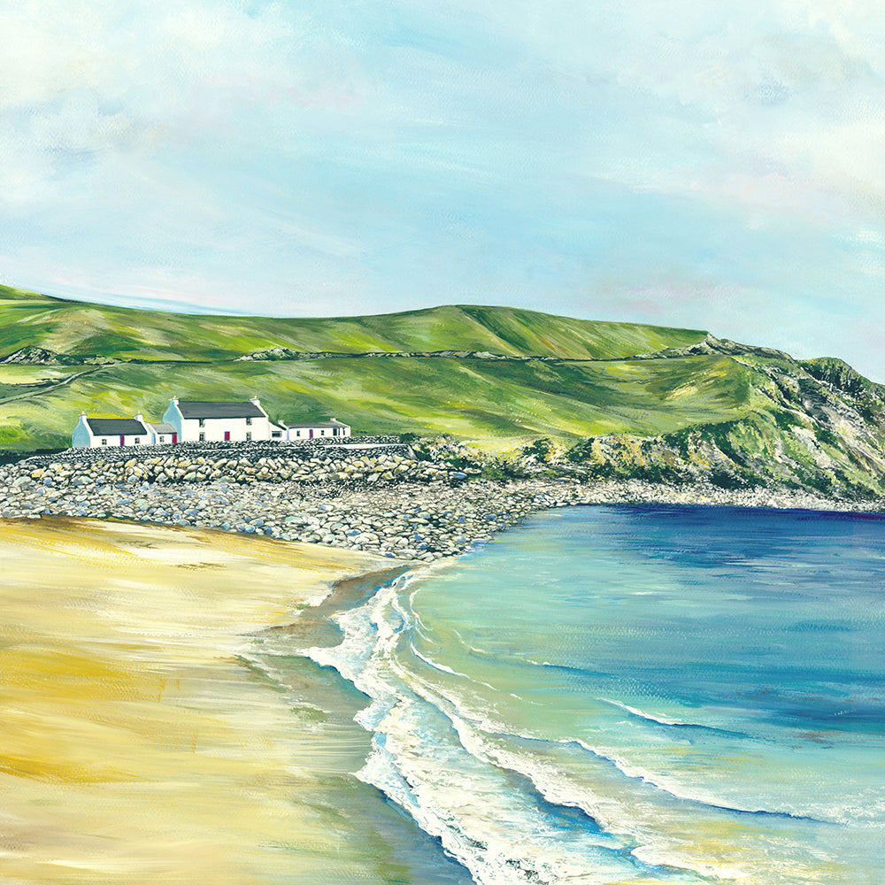 14" Framed (White) By the Beach - Unst