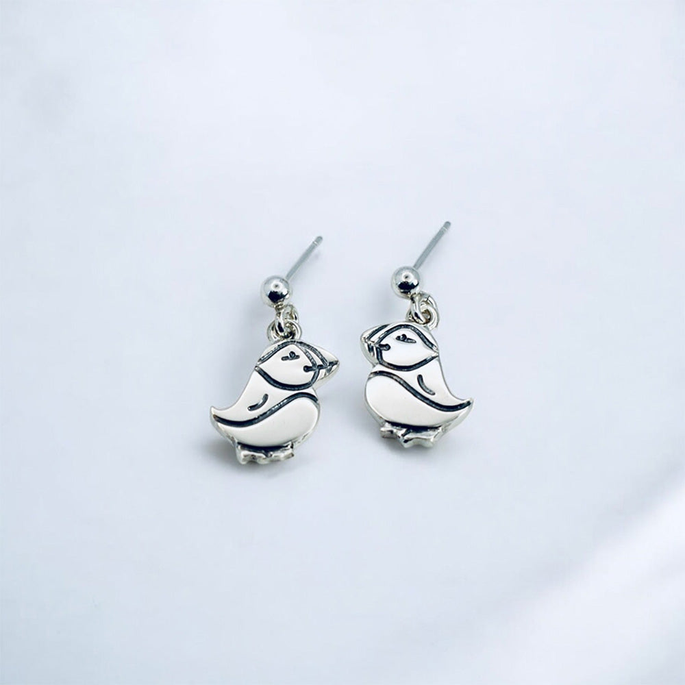 Peedie Puffin Drop Earrings