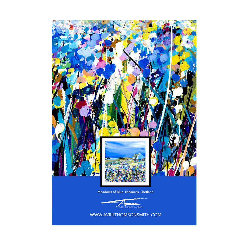 Meadows of blue A5 notebook