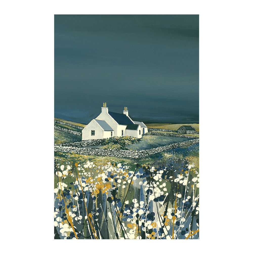 Walls by Night Tea Towel