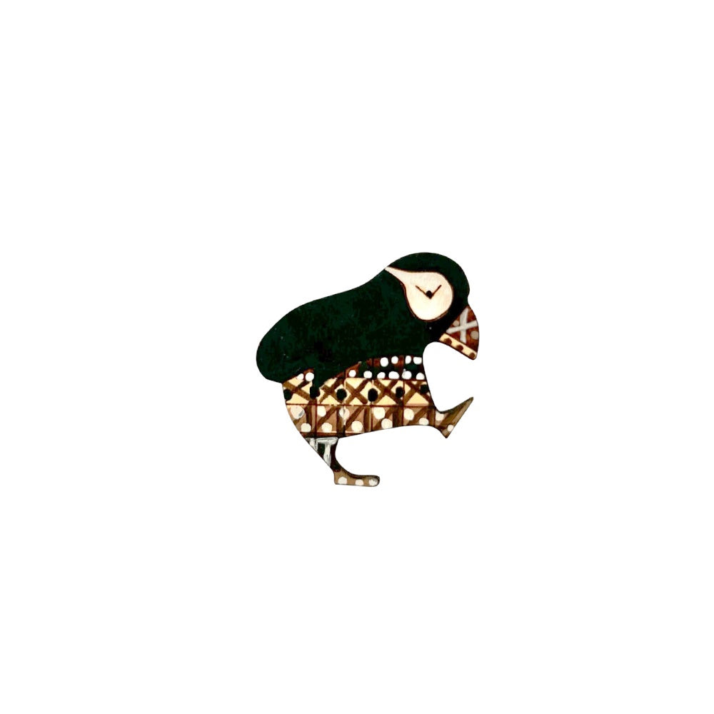 Dancing Puffin Brooch