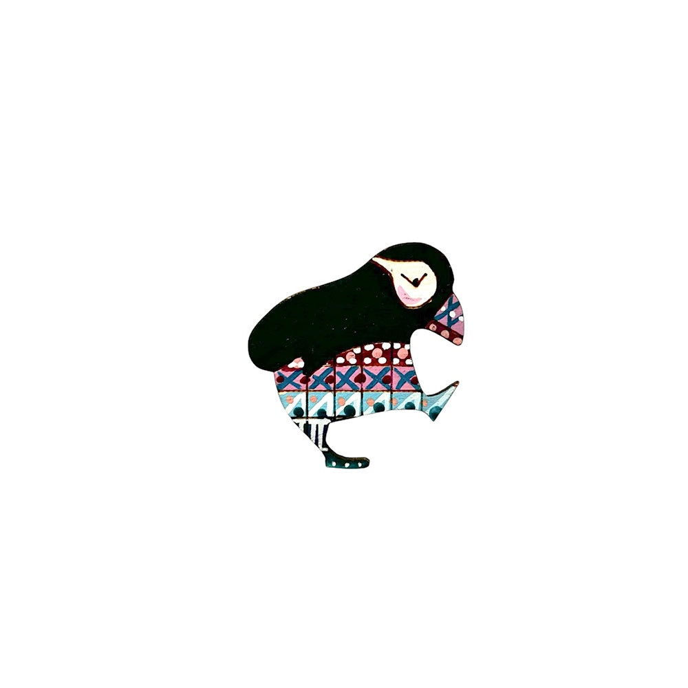 Dancing Puffin Brooch
