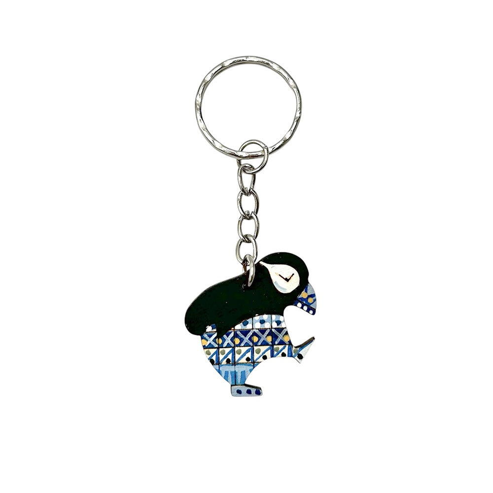Dancing puffin keyring