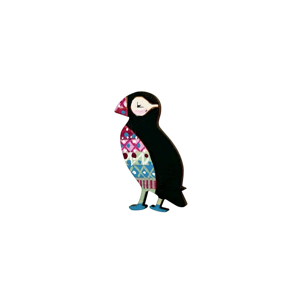 Fair Isle Puffin Brooch