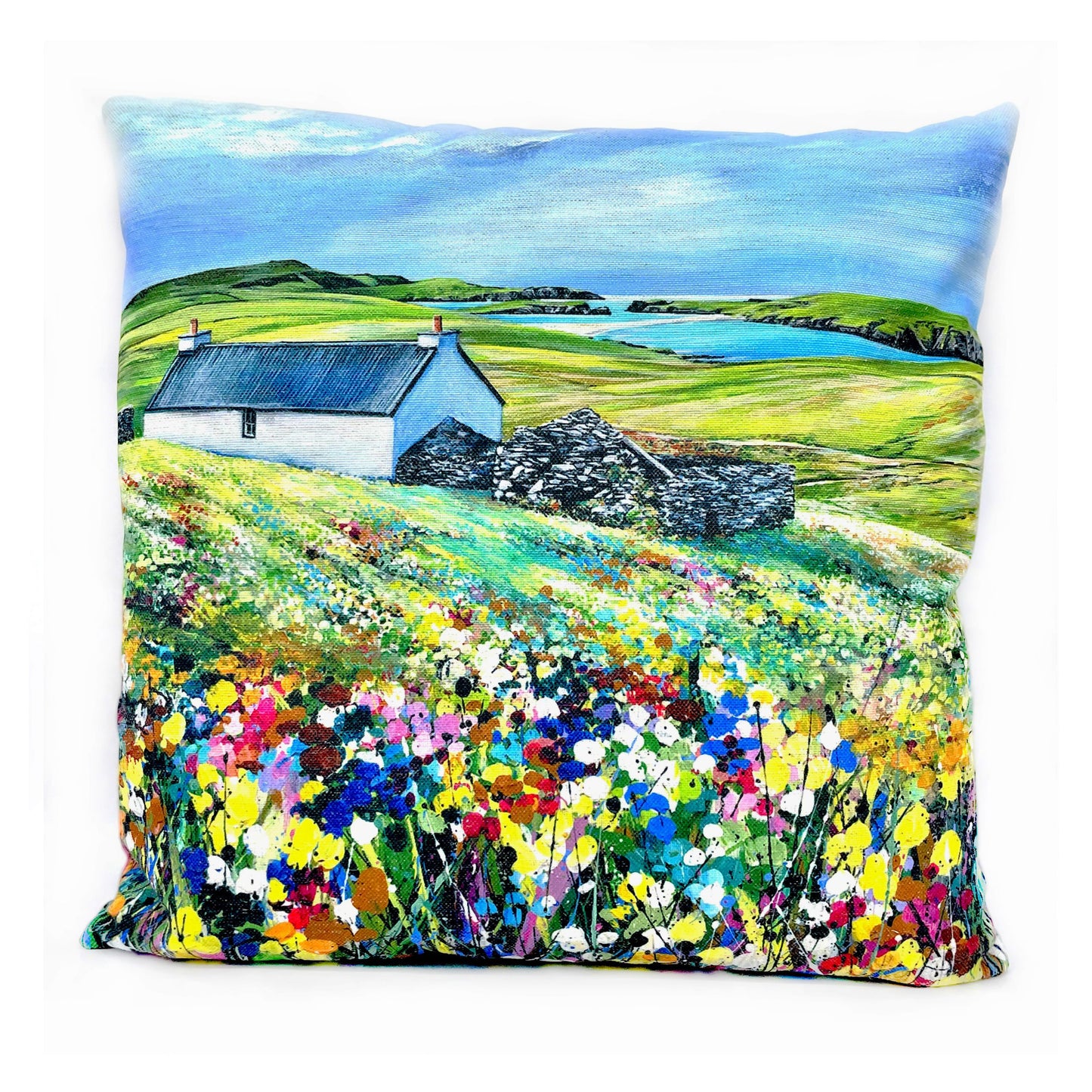 A Blanket of Colour Cushion