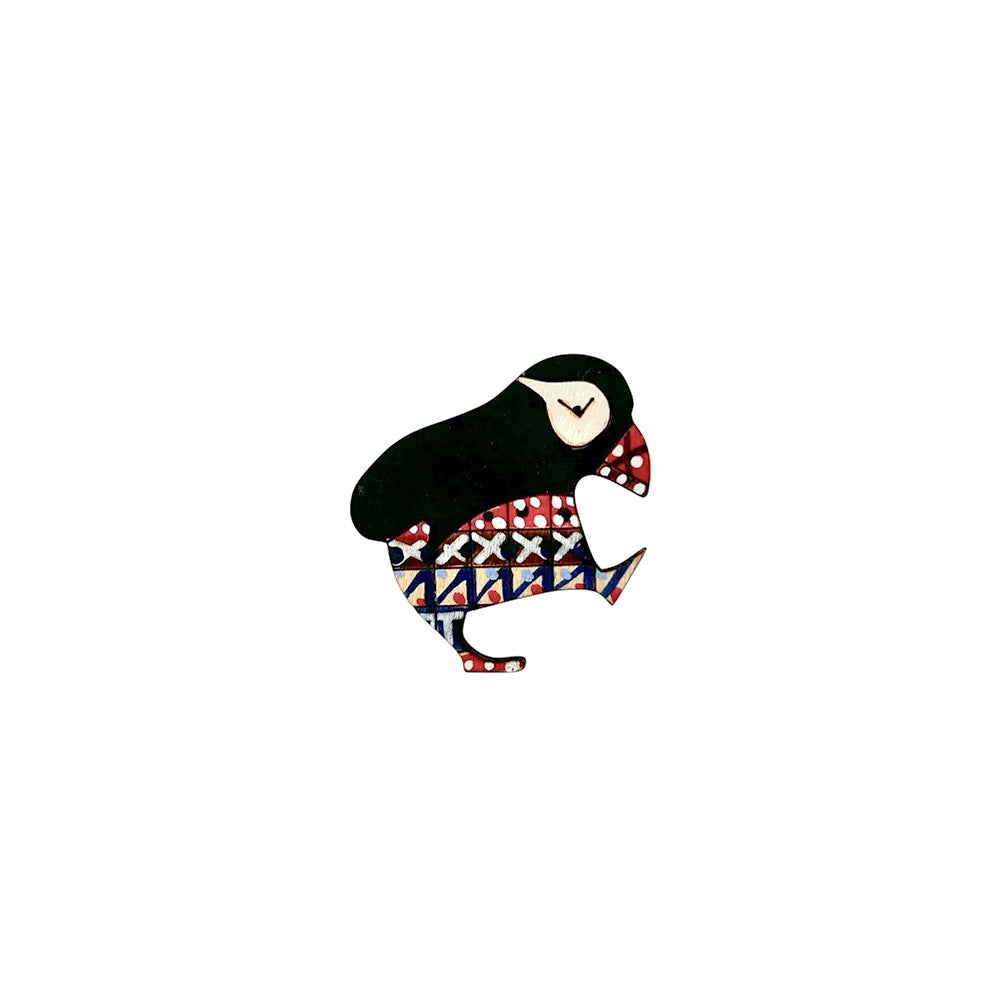 Dancing Puffin Brooch