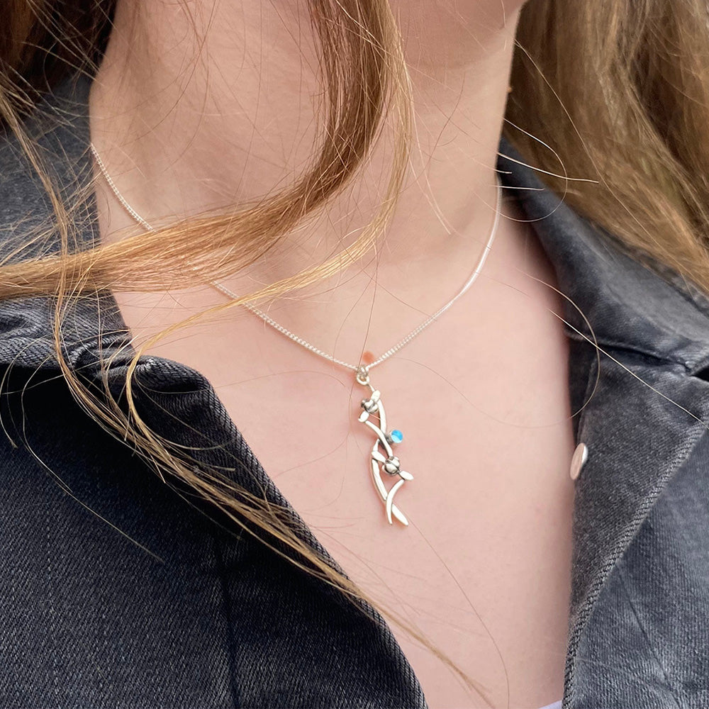 Beach Grass Long Pendant