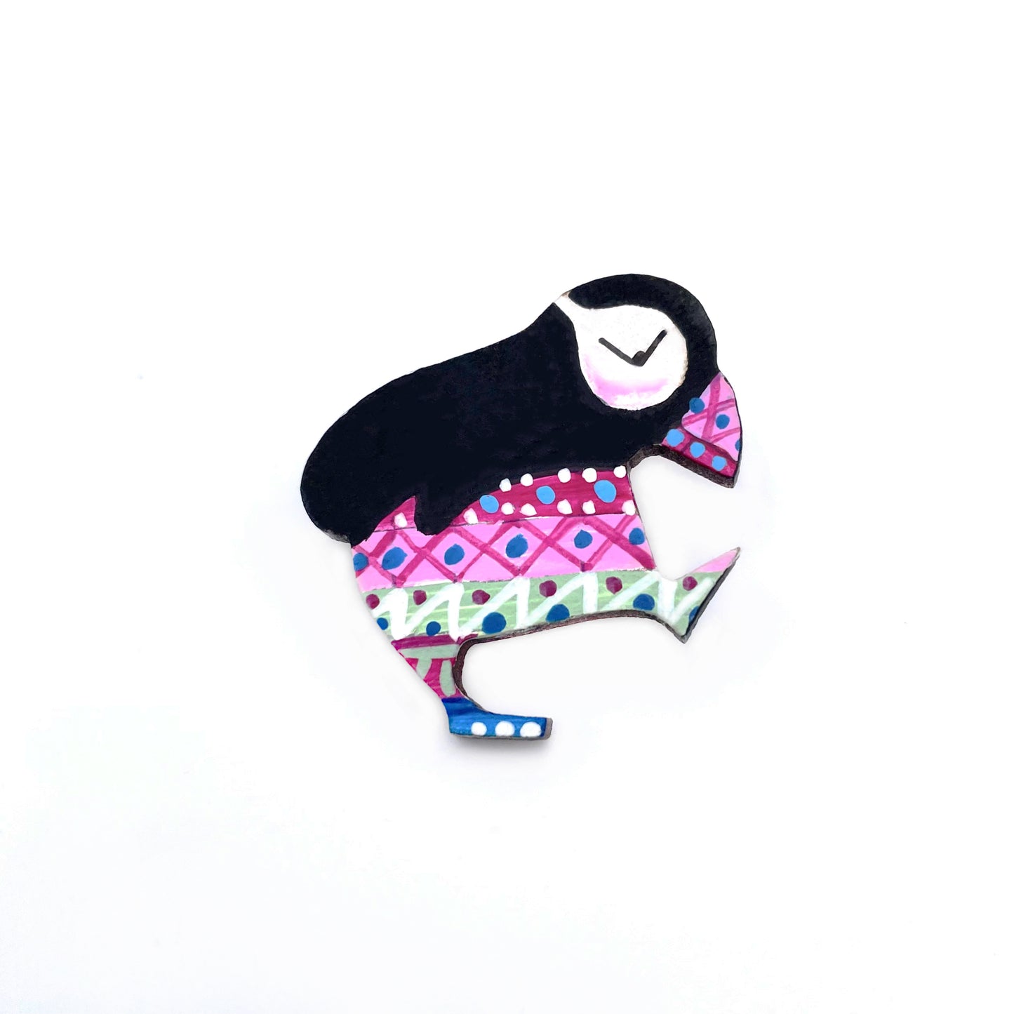 Dancing Puffin Brooch