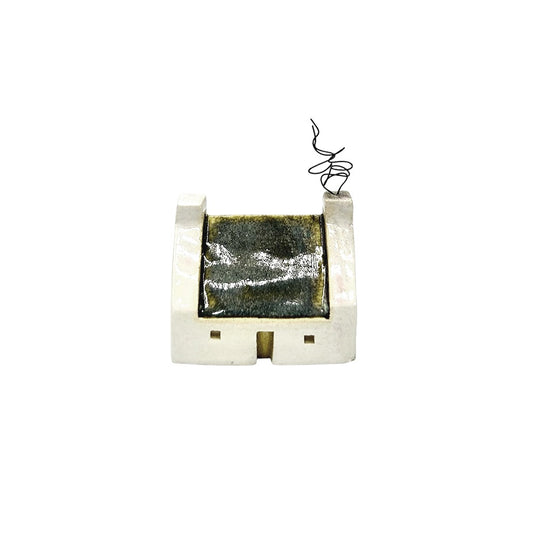 Ceramic Croft House with smoke - Grey/Yellow
