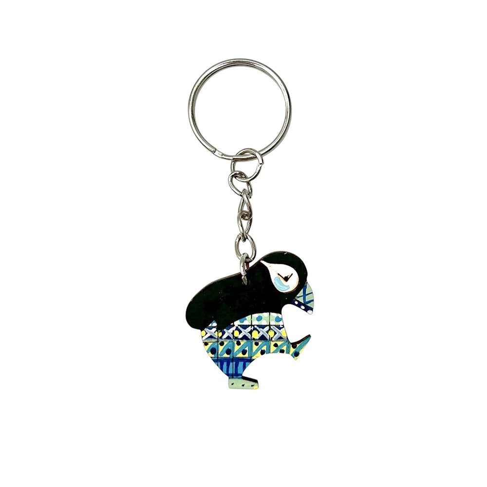 Dancing puffin keyring