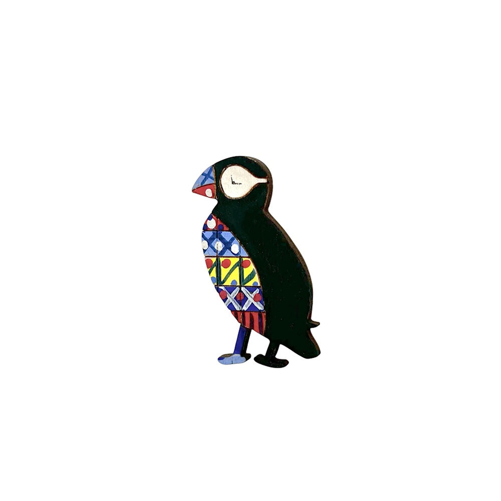 Fair Isle Puffin Brooch