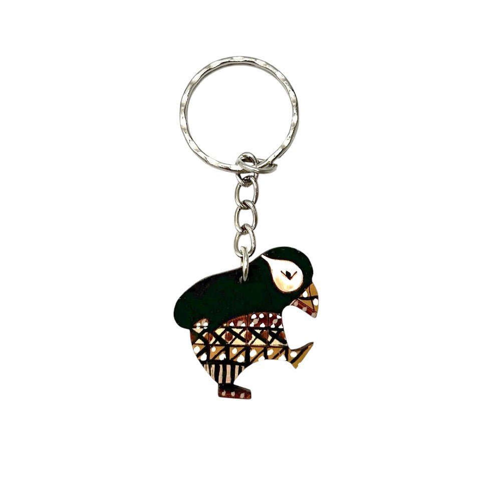 Dancing puffin keyring