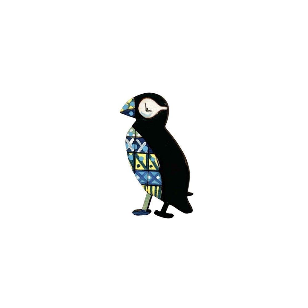 Fair Isle Puffin Brooch