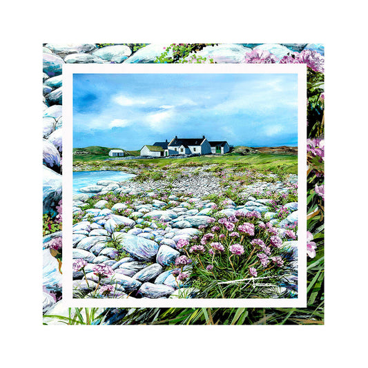 Sea pinks by the shoreside card