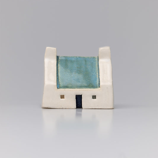Ceramic Croft House - Light Blue