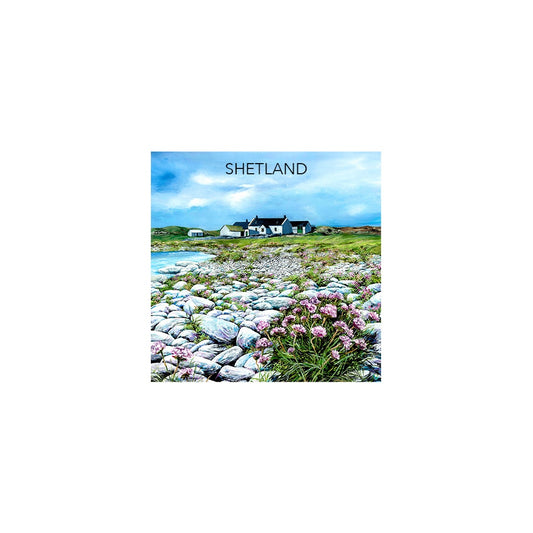 Sea pinks by the shoreside magnet