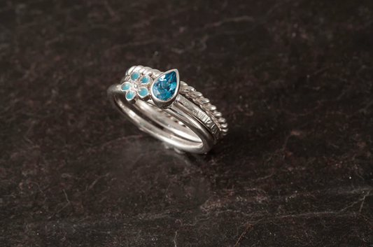 Forget Me Not Stacking Ring