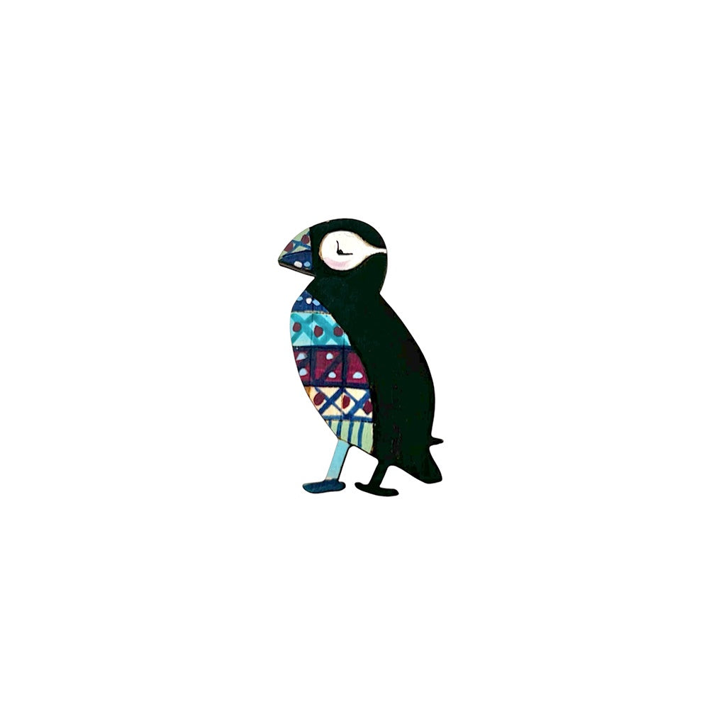 Fair Isle Puffin Brooch