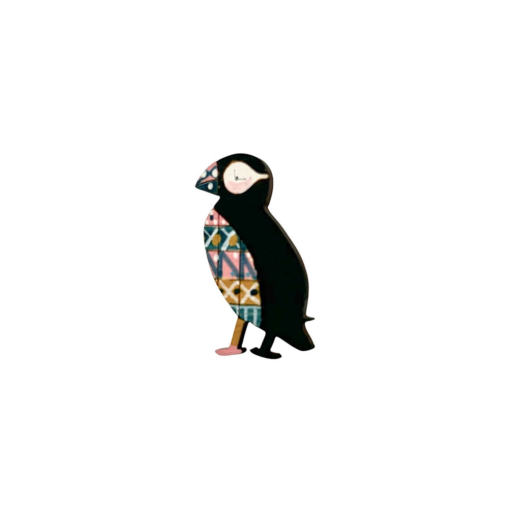 Fair Isle Puffin Brooch